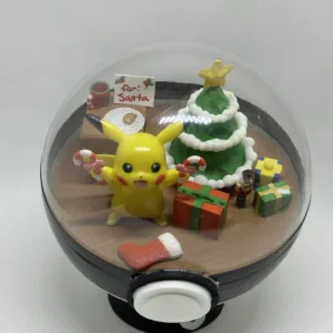 Pikachu Christmas Pokeball Diorama