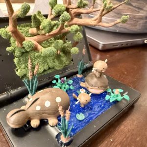 Custom Clodsire & Wooper Nintendo DS Diorama - Image 5